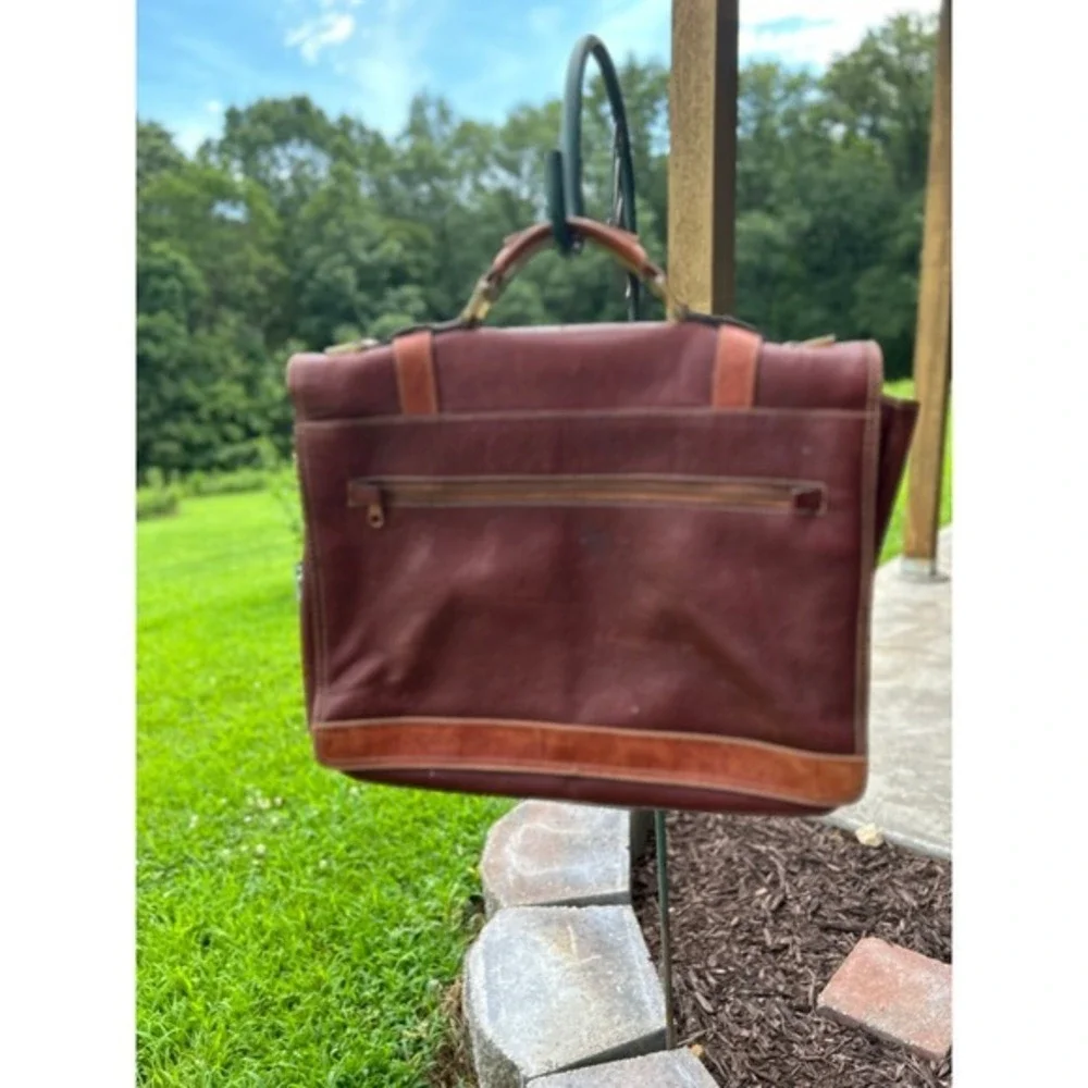 Vintage Escudo Genuine Leather Executive Briefcase Attache Laptop‎ Messenger Bag